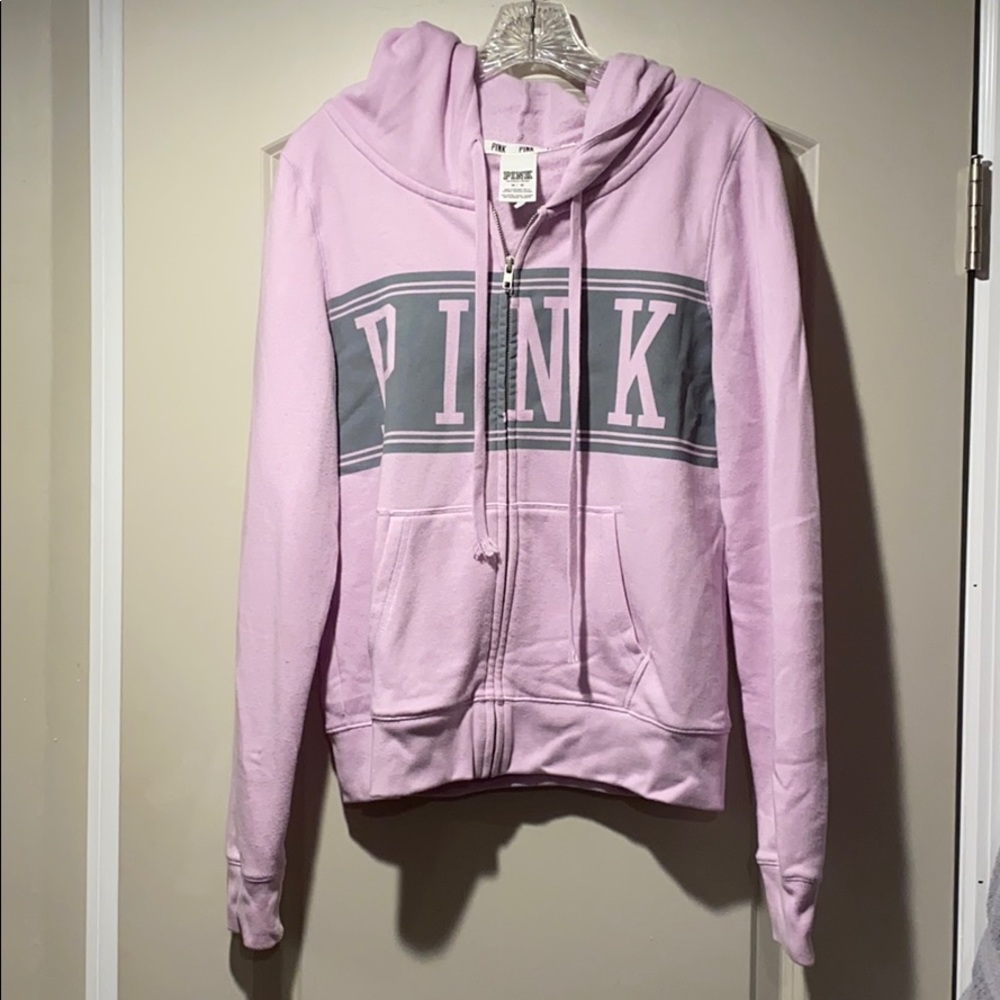 PINK Victoria Secret Violet Zip-Up Sweatshirt